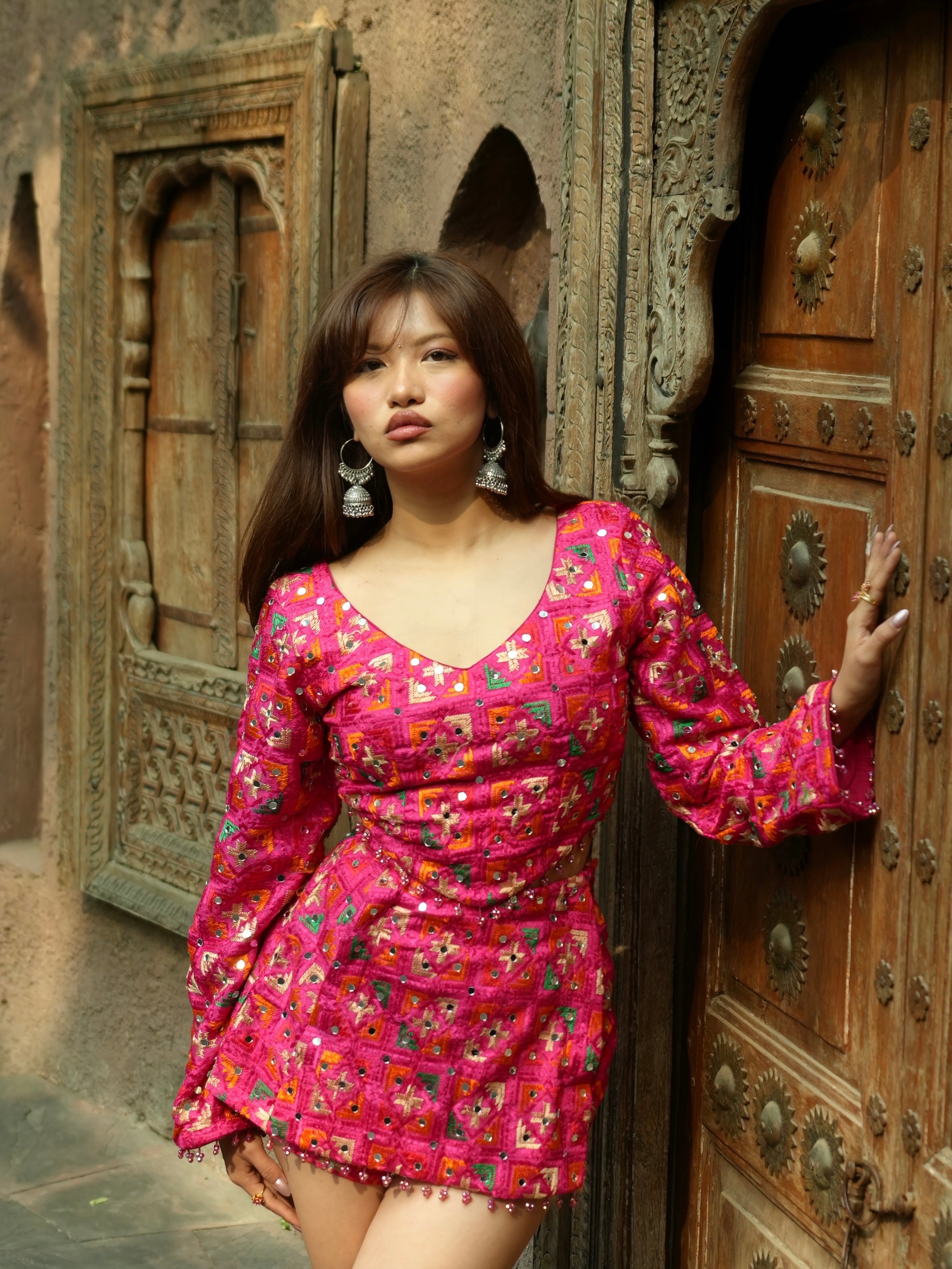 The Satrangi Phulkari top