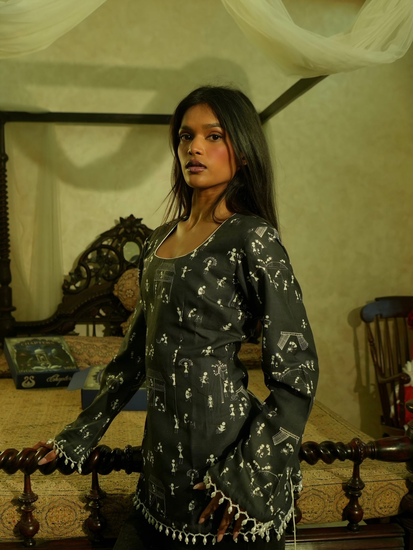 The Black Warli Kurti