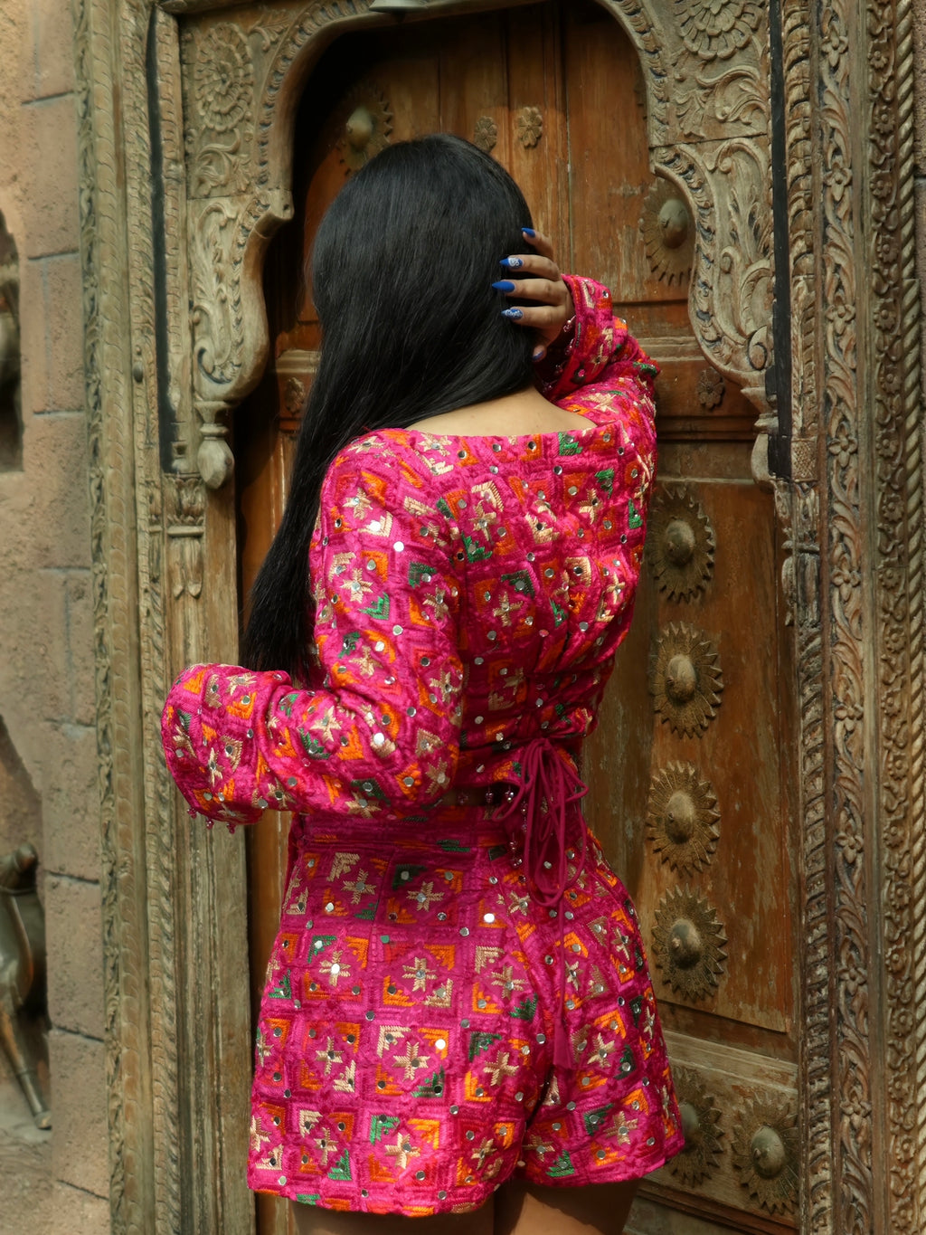 The Satrangi Phulkari top