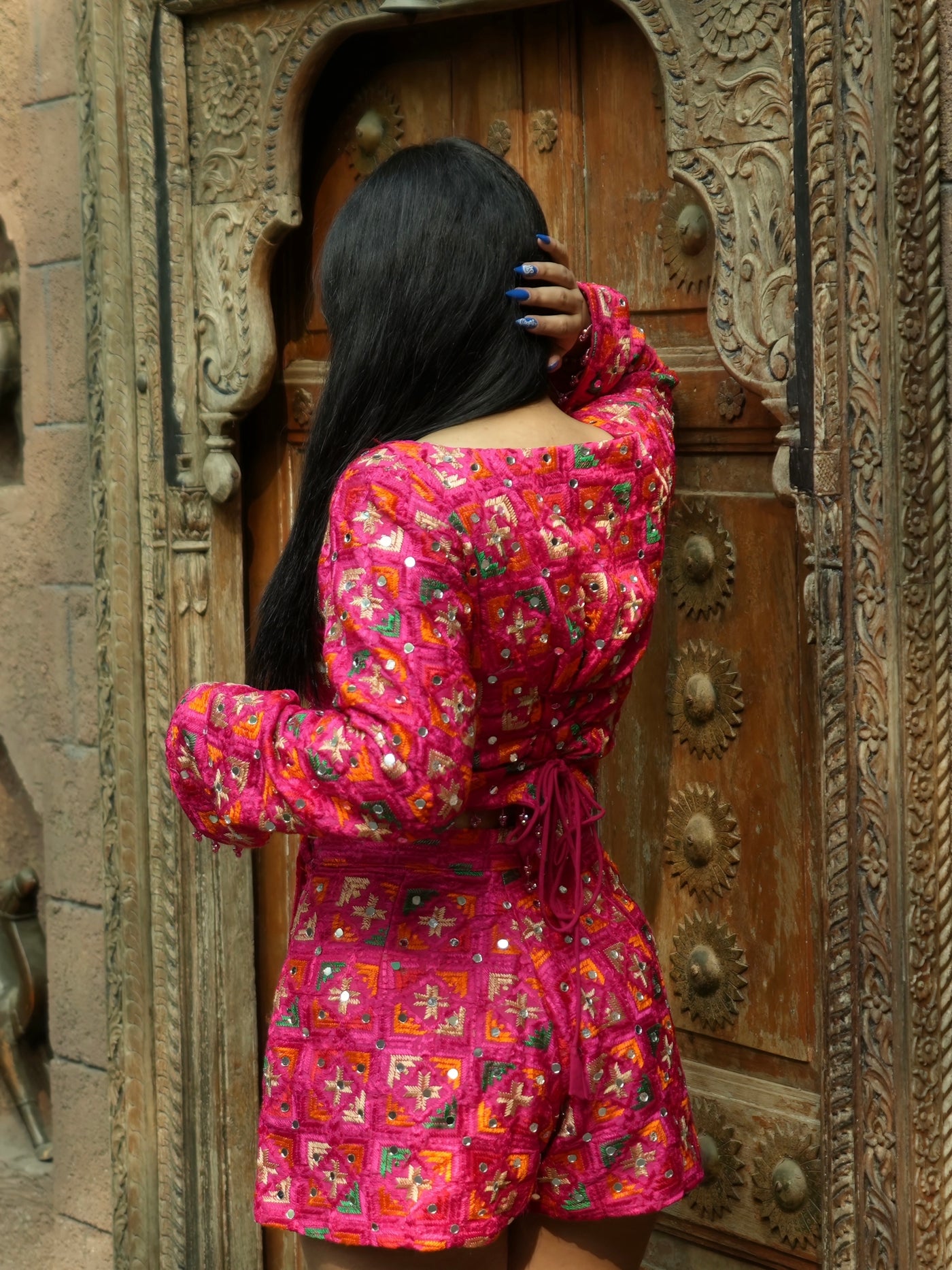 The Satrangi Phulkari top