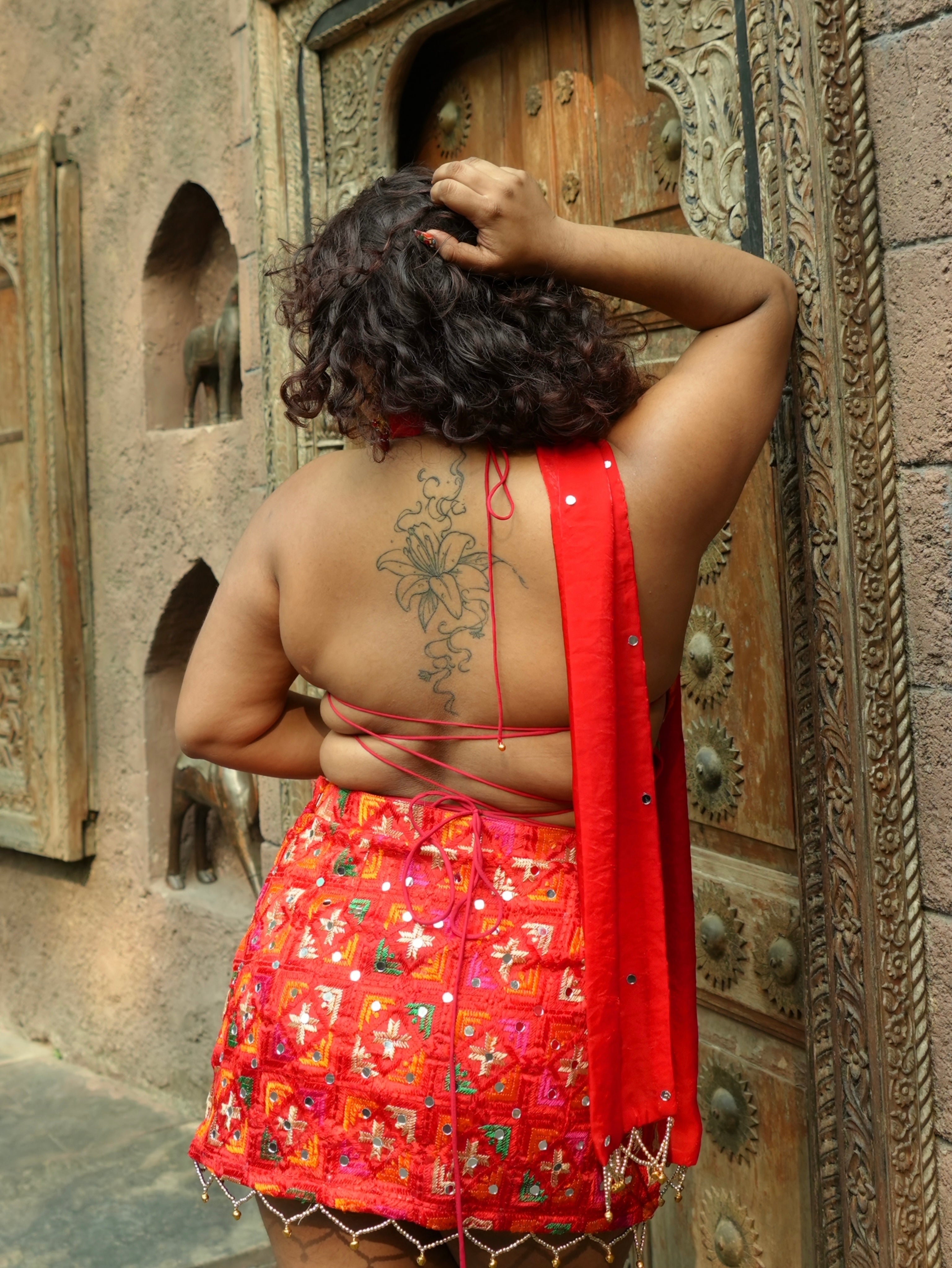 The Mirchi Phulkari Skirt