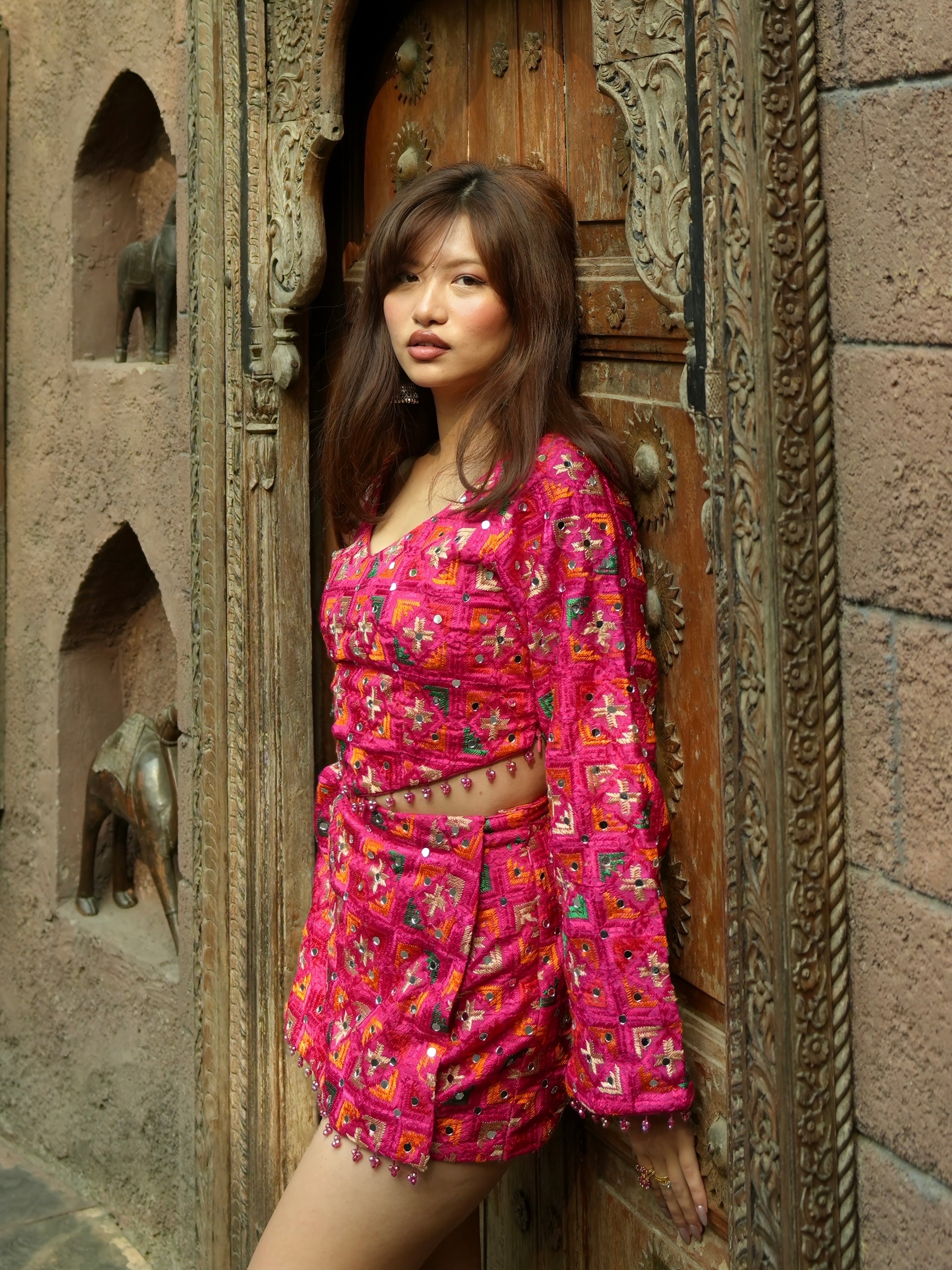 The Satrangi Phulkari top